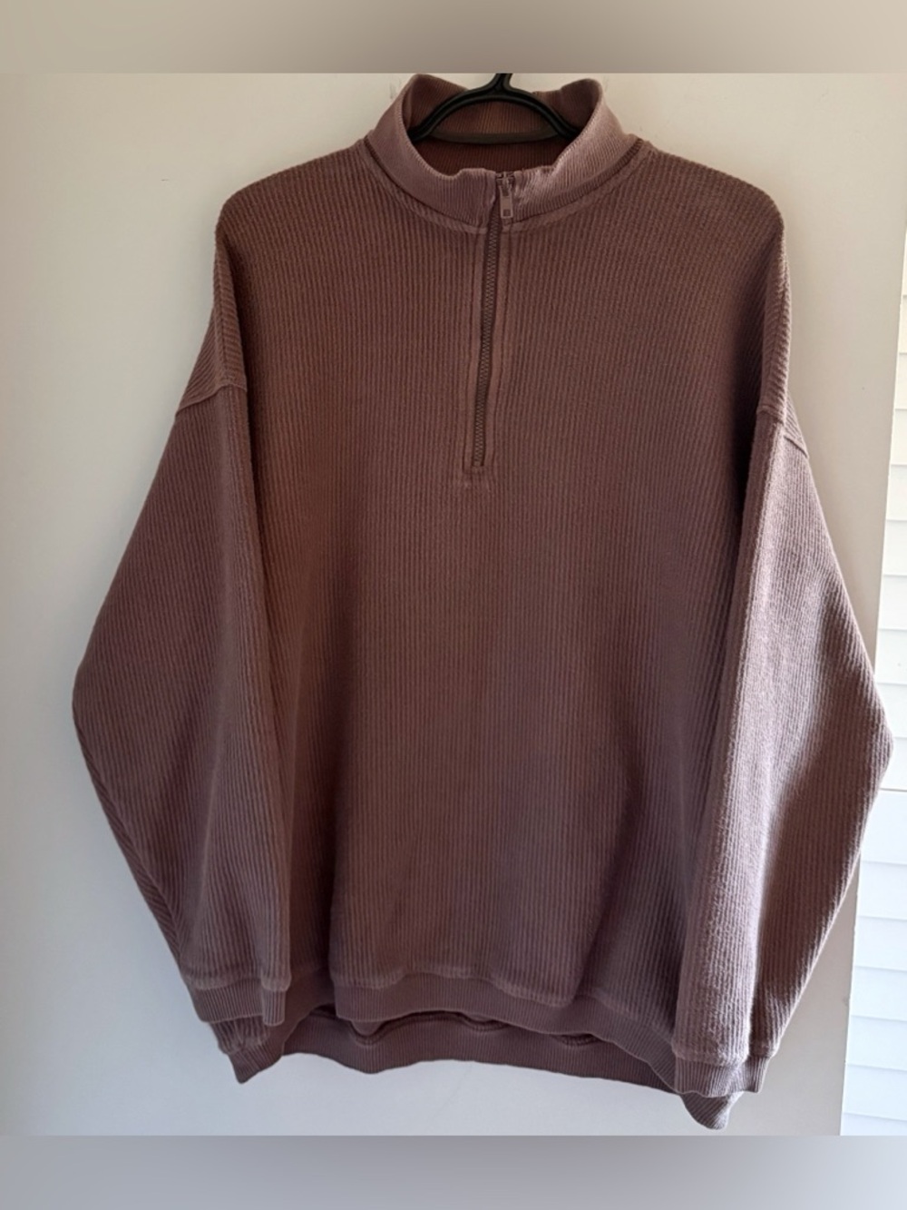 Aerie Quarter Zip Corded Sweatshirt S